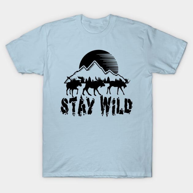 Stay Wild - Adventure hiking, trekking, camping, outdoor T-Shirt by The Bombay Brands Pvt Ltd